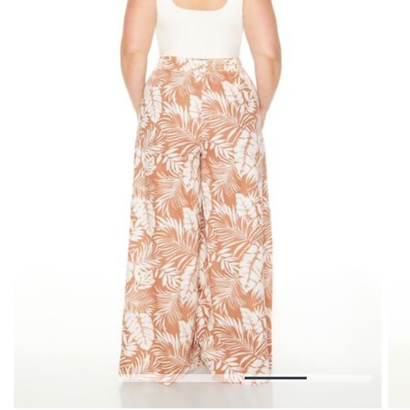 NWT Forever21 Palm Palazzo Pants - 3X - Picture 3 of 5